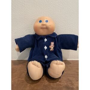 Cabbage Patch Kids Boy Doll VTG 1978-82 Bald Blue Eyes Cord Outfit Signed Coleco